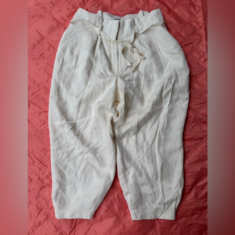 Express Cream Linen Style Pants